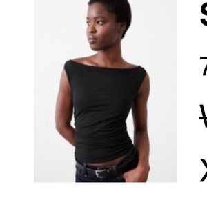 Banana Republic Black Boatneck Sleeveless Tank